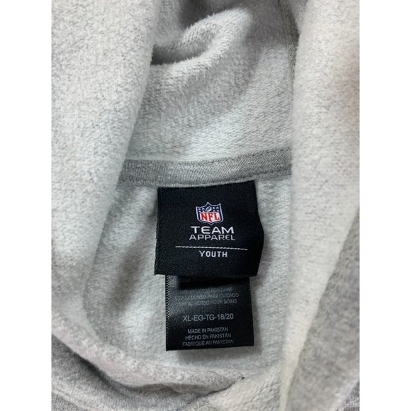 New England Patriots NFL Team Apparel Hoodie Sweatshirt (Youth XL) Gray - Picture 3 of 13